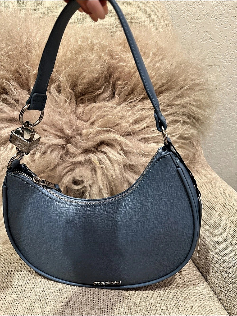 Steve Madden Blohan Crescent Shoulder Bag Blue Shoulder Bag NWT